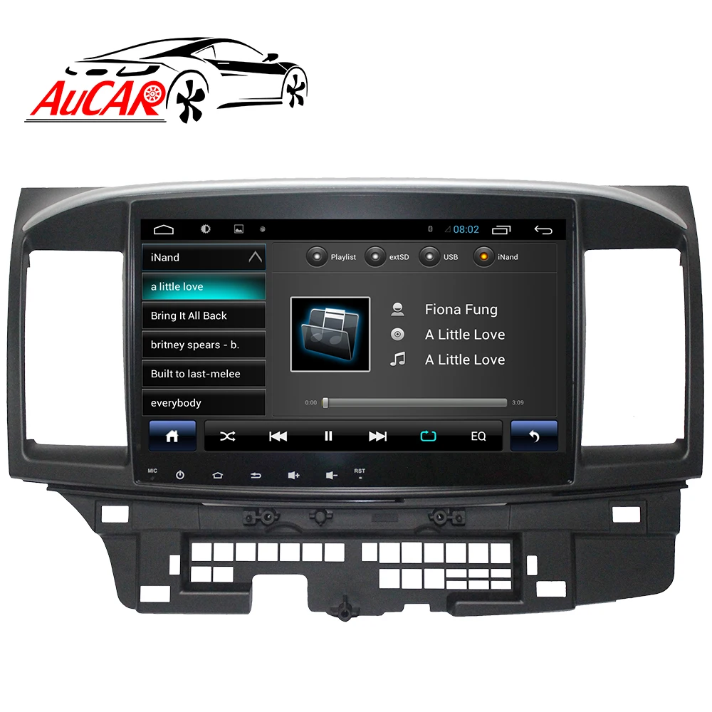  Автомагнитола AuCAR для Mitsubishi Lancer 10 1-10 0 с сенсорным экраном 2007 дюйма GPS-навигацией Android