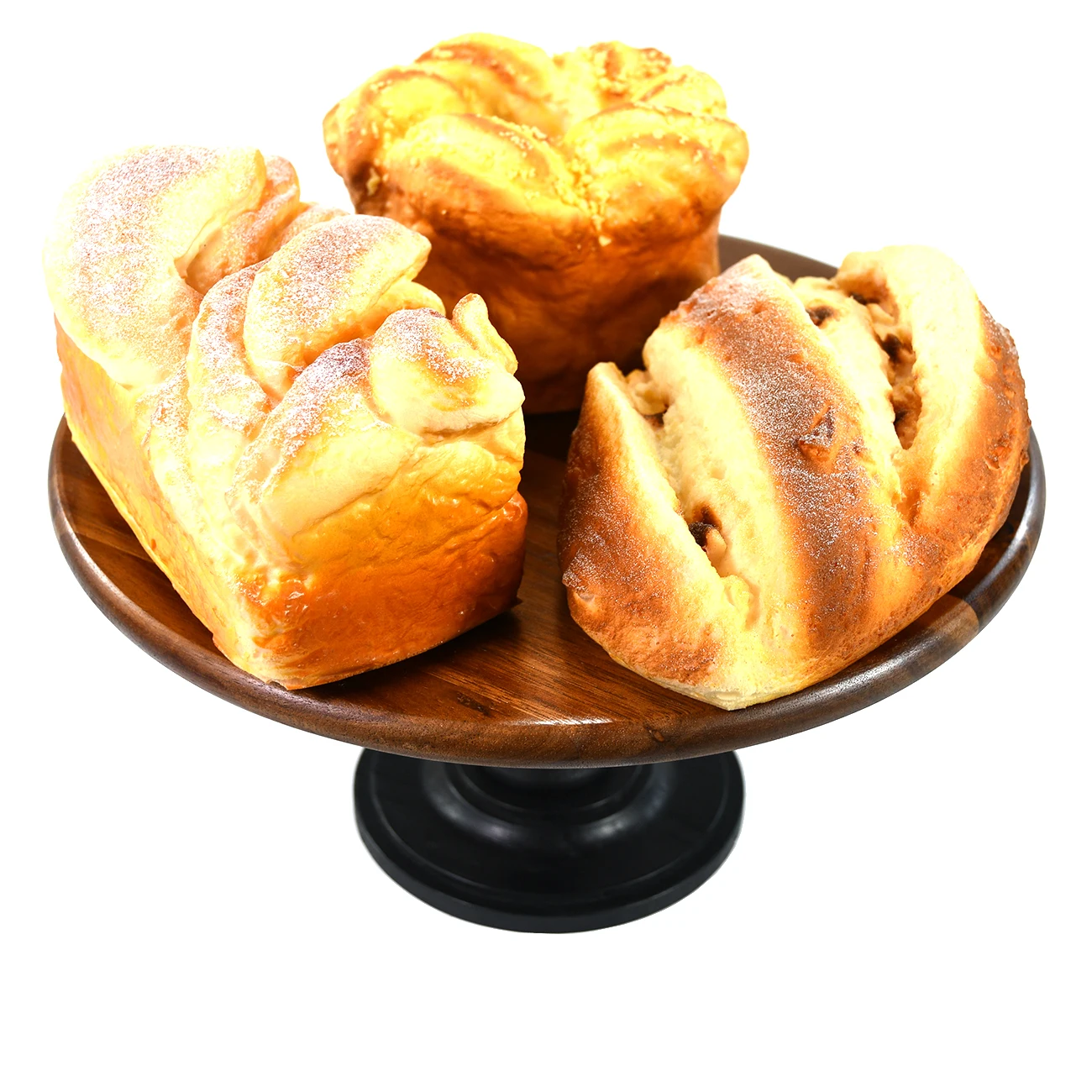 Cake Pedestal Stand Acacia Wood 13 inch with 2 Icing Spatulas Wedding and Birthday for Use at Parties Weddings Restaurants