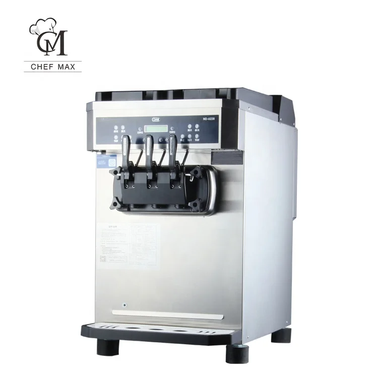 Industrial Table Three Heads Electric Soft Ice Cream Machine