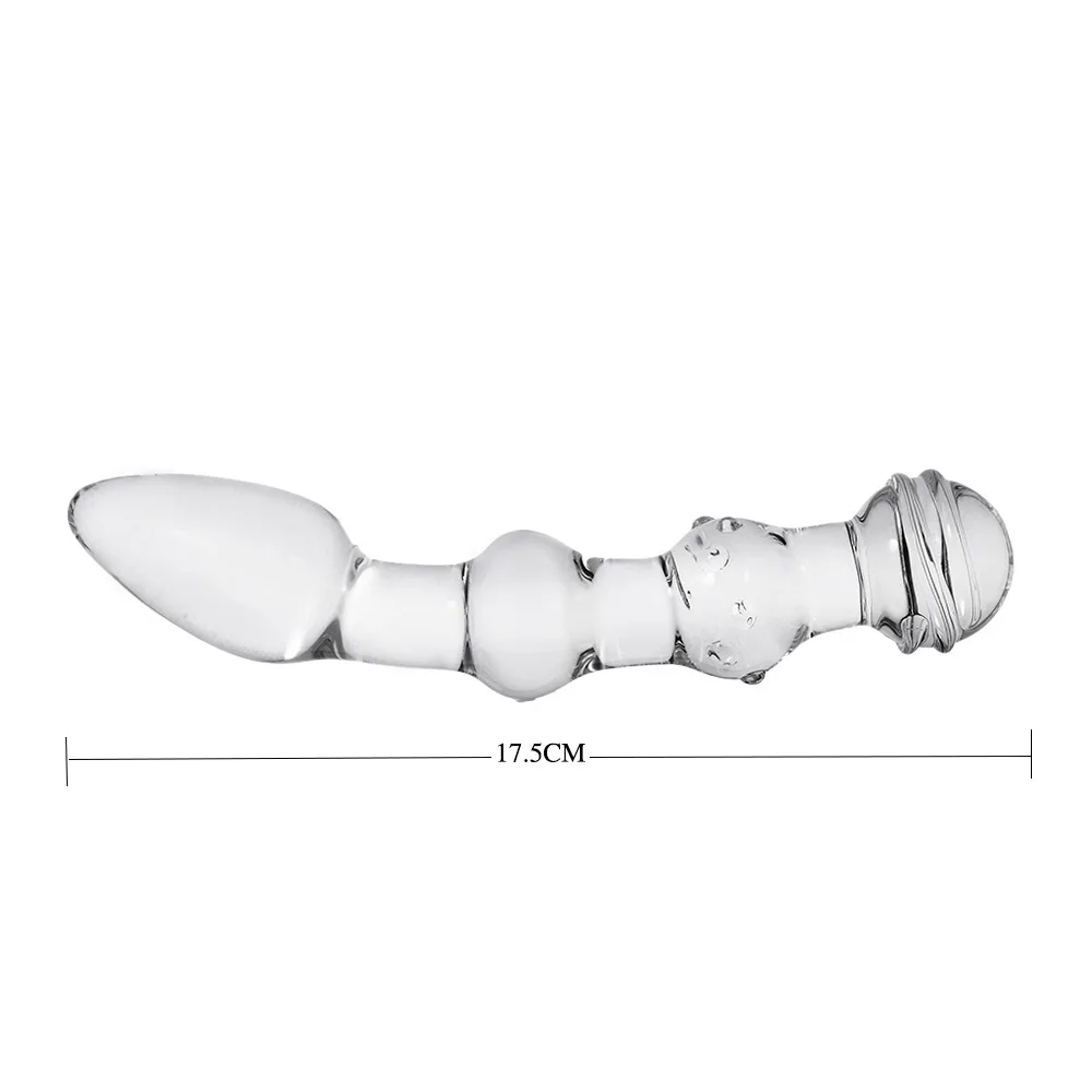 Women Sex Toy Masturbation Gun Shaped Crystal Glass Dildo