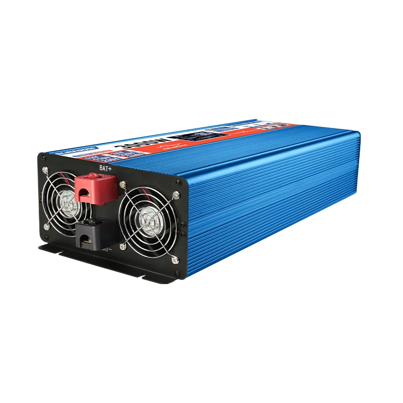 2022 New Design 3000W Pure Sine Wave Power Inverter 12V 24V 110V 220V DC To AC Off Grid Solar Converter With Big LCD Display