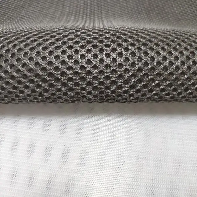 Stock Lot for Sports Shoes Air Mesh Fabric China Supplier Bird 3d Plaid Jiangsu Tricot 100% Polyester Lightweight Knitted 1-5mm