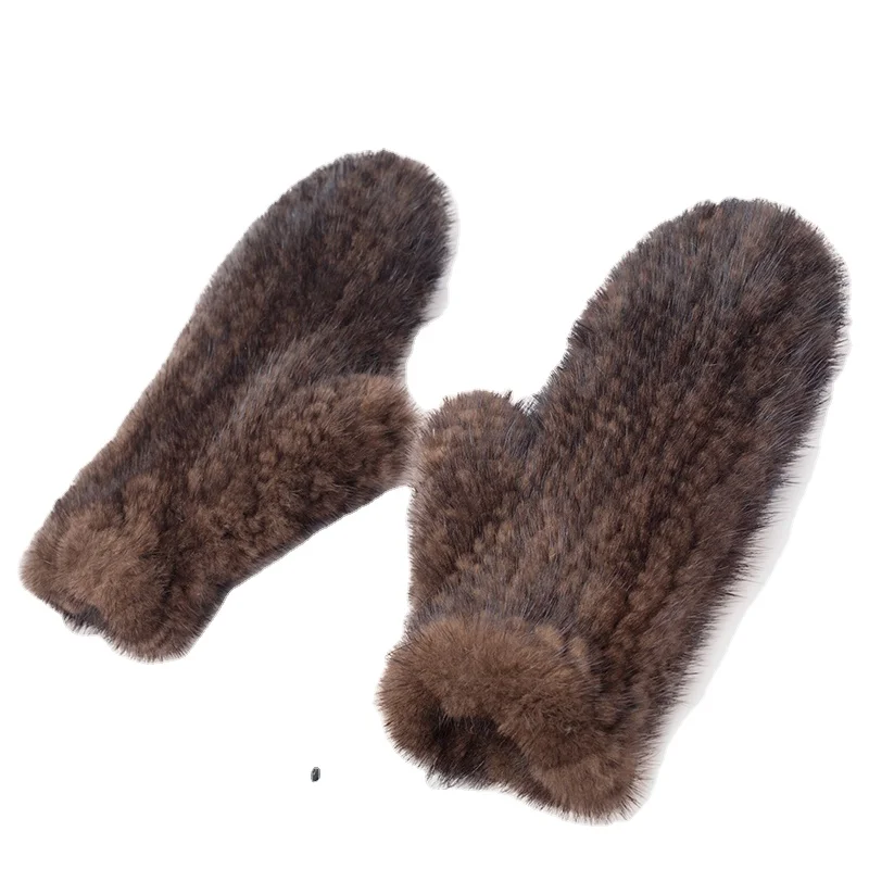 GF702 Genuine Mink Fur Glove Gloves Mitten New Design for this