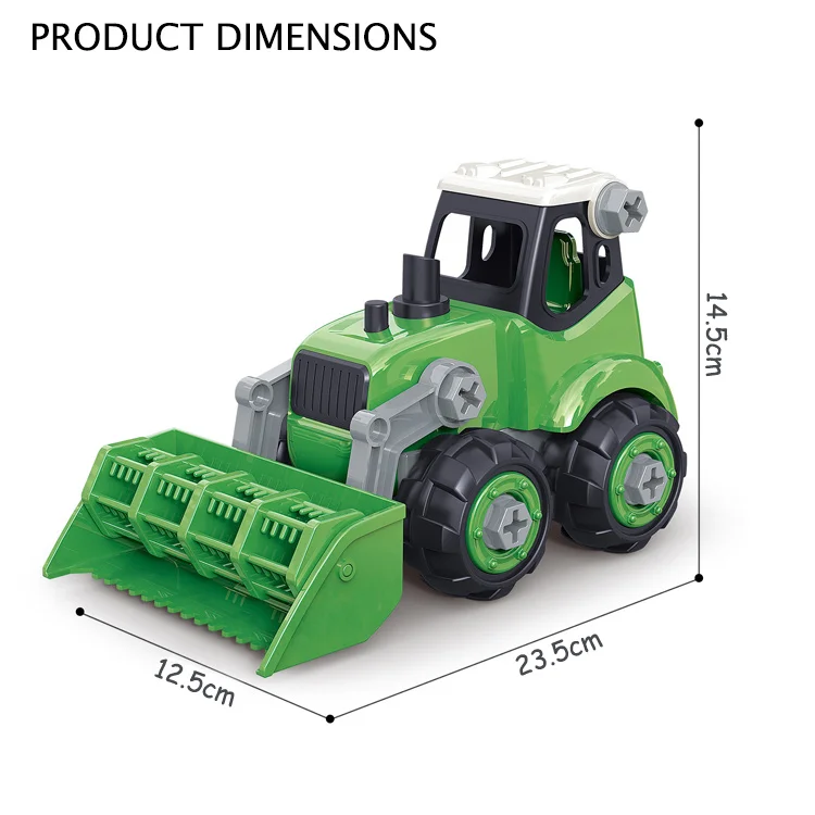 Educational DIY Assemble Combine Harvester Model Vehicle Diecast Truck Toy