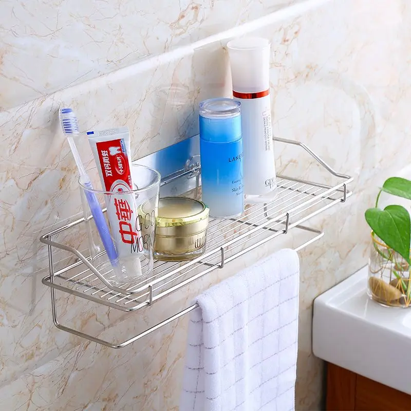The new 201 stainless steel self adhesive bathroom shelf corner shelf storage holders