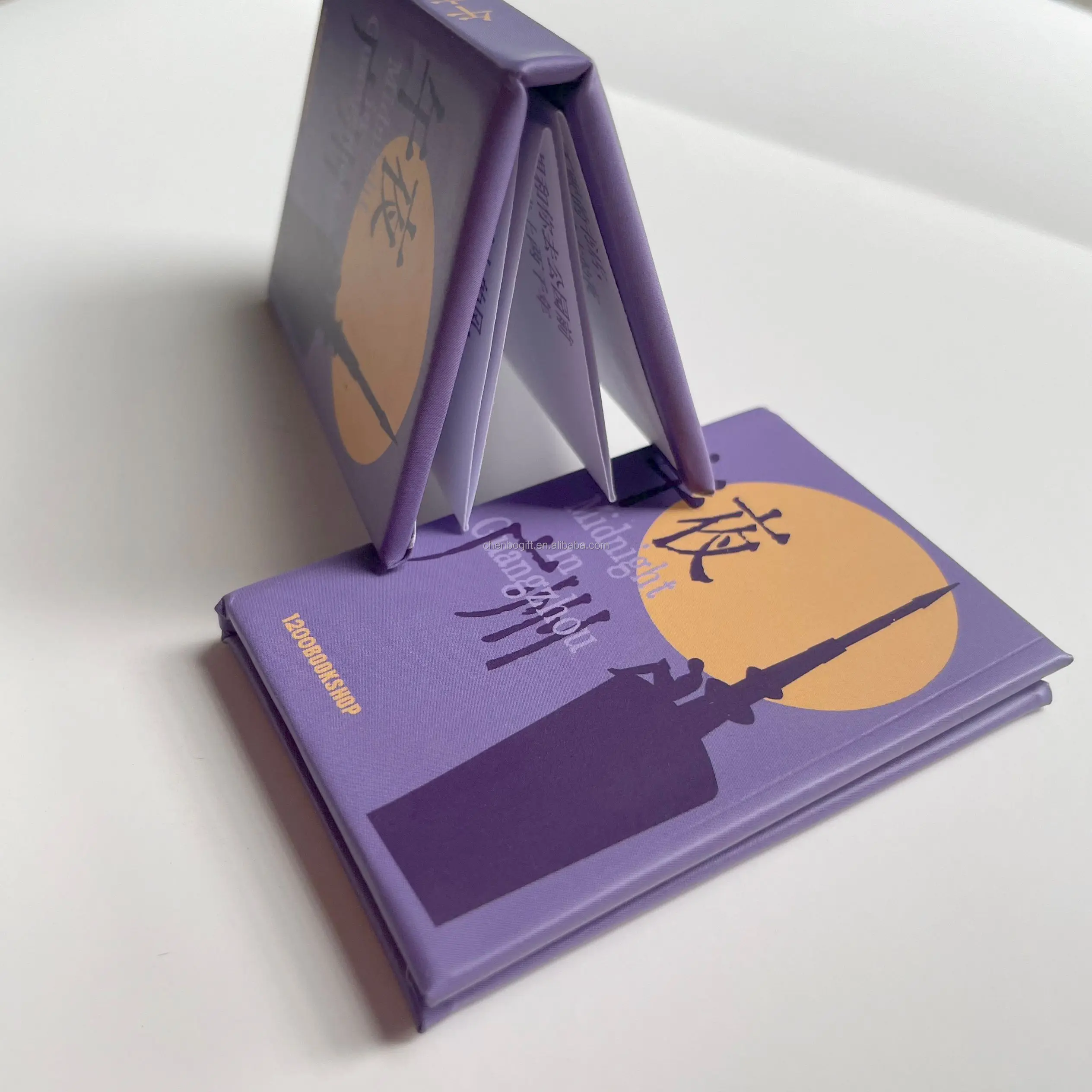 New product magnetic cover magnetic folding paper book fridge magnet ,  add logo magnetic paper folded booklet
