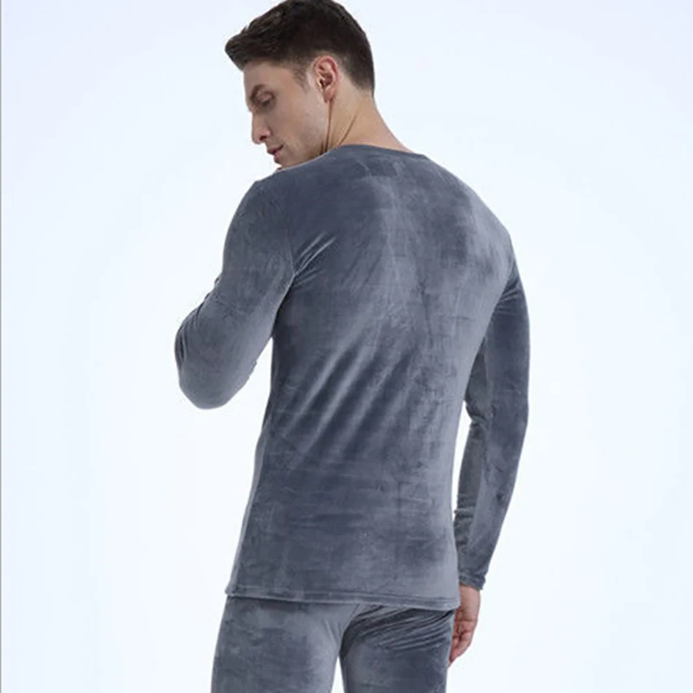 Лидер продаж 2020, зимние теплые комплекты нижнего белья из 2 предметов Ama Larsi большого размера, бесшовные плотные мужские комплекты термобелья с длинным рукавом