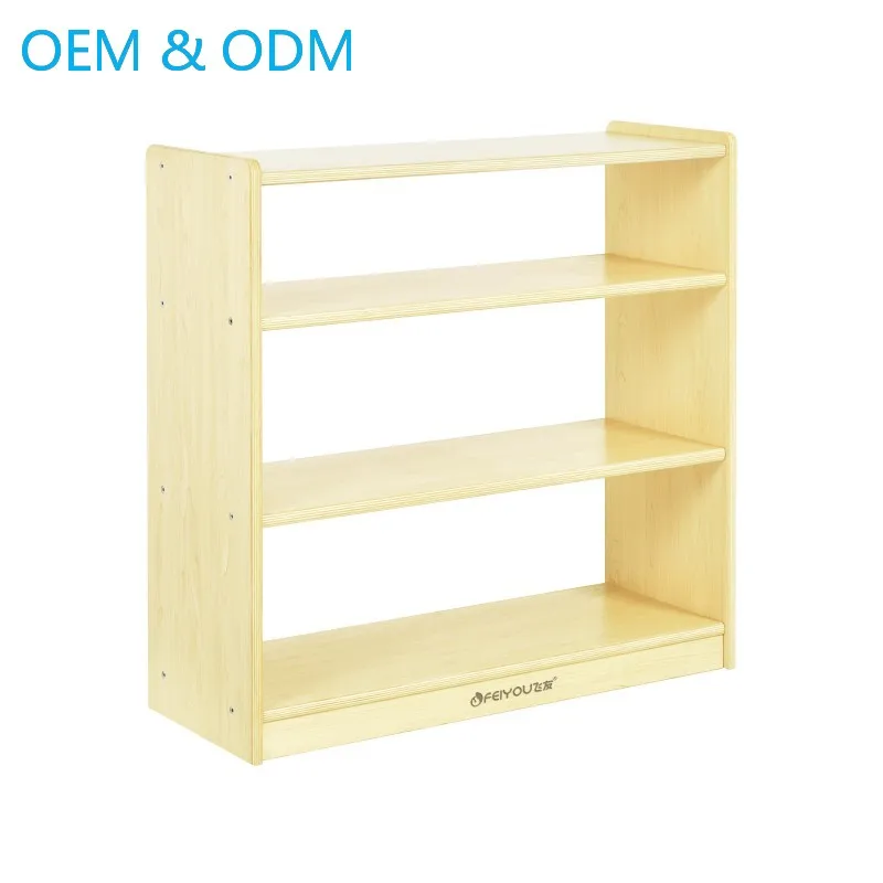 Feiyou Kindergarten Kids Wooden Toy Storage Cabinet Montessori Cabinet Storage Toy Shelf Storage Organizer Cabinets plastic tray