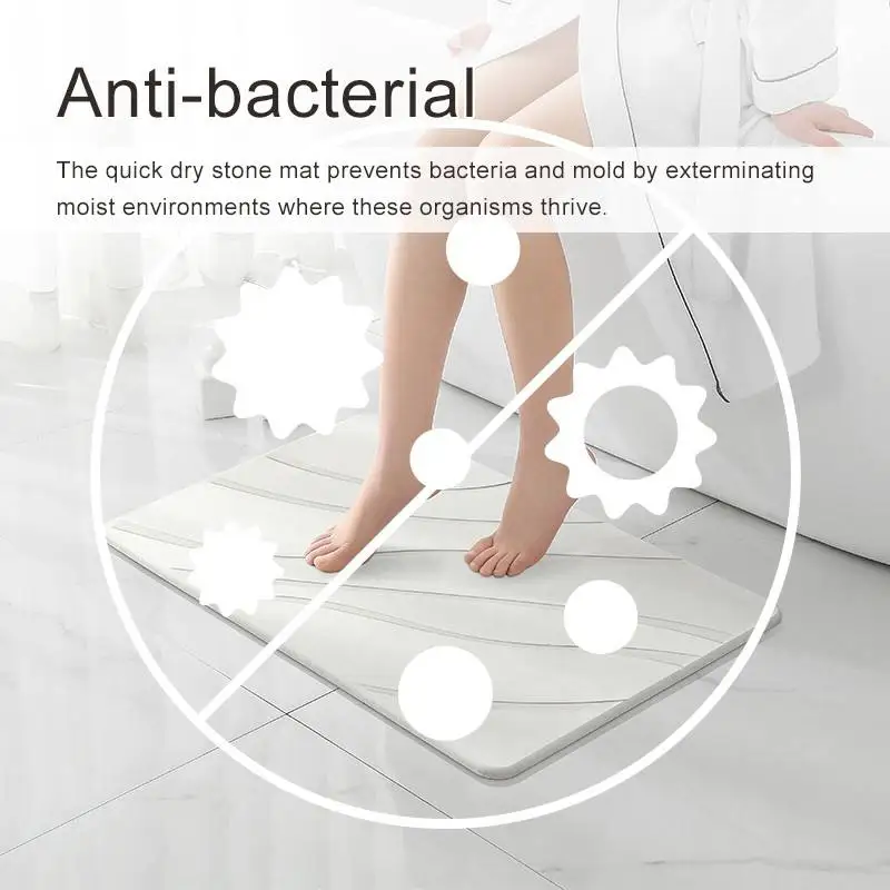 (CHAKME) Carton Emballage Avec Motif Personnali Tapis De Bain En Pierre Absorbent Diatomite