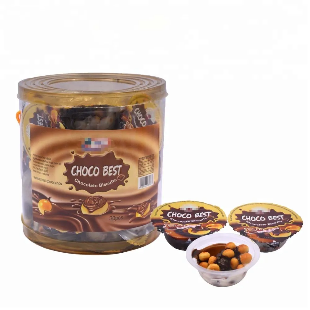 OEM sweet star cup chocolate biscuit