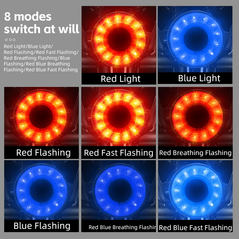 WEST BIKING Wholesale 8 Modes High Power Led Bike Projector Laser Light Bicycle Super Bright Flash Light For Mountain Bike