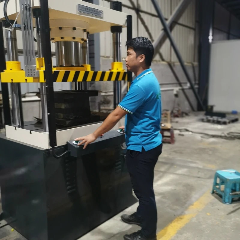 machine press red wine tray packaging paper tray electrical paper tray four-column single-acting hydraulic press