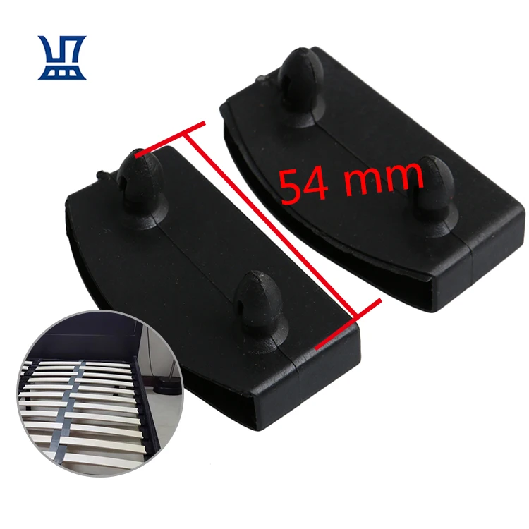 BQLZR Free Shipping 55mm Black Bed Slat Plastic End Heads Holders Replacement Accessory Part