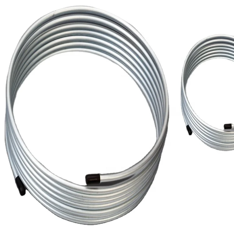 Olive green color PVF coated steel double wall braze tube meets SAEJ527 standard