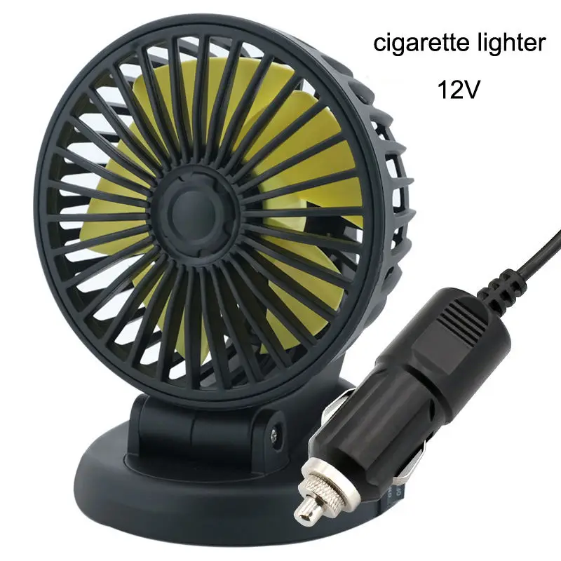 2023 Car fan 12v cooling accessory car fan for car 12v 24v universal usb air cooler truck vehicle auto  strong wind