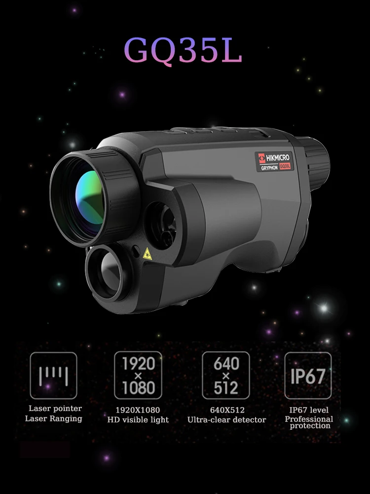 HIKMICRO Thermal Imaging Camera GQ35L Wi-Fi Hot Spot Tracking Bi-spectrum Image Fusion Laser Ranging Thermal Night Vision