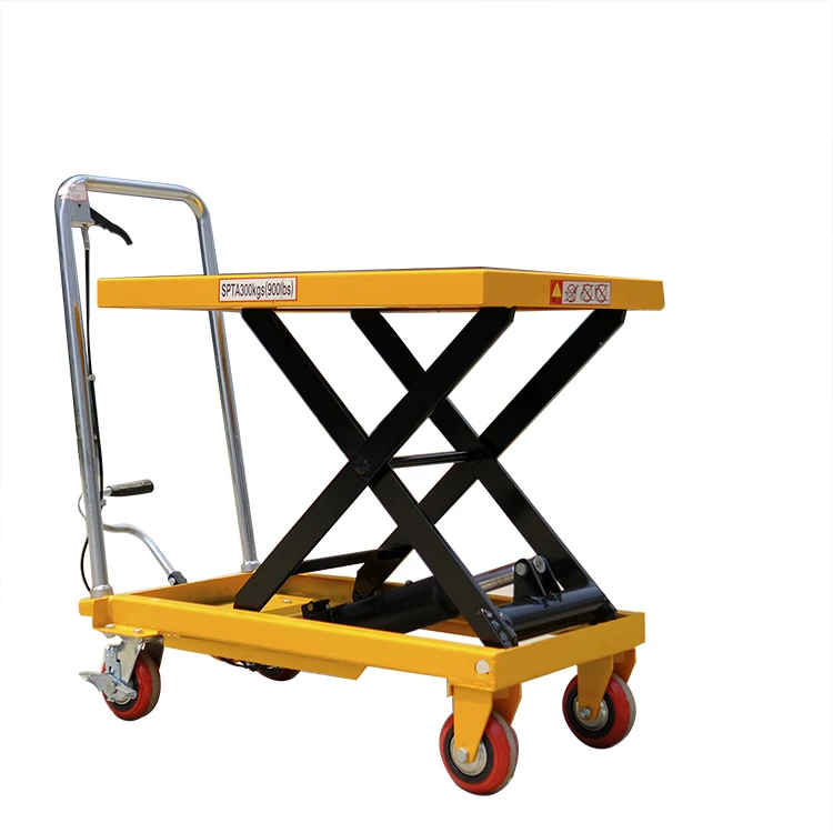 High Quality China Light Duty Hydraulic Lift Table Trolley Cart