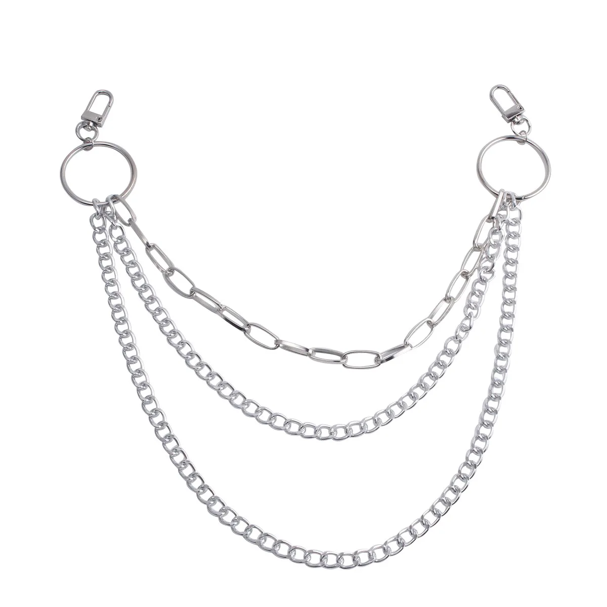 European and American New Hot Sale Alloy U-shaped Personality Versatile Trousers Chain Simple Multilayer Chain Pants Chain