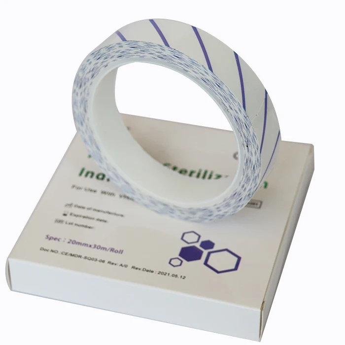 sterilization indicator tapes eto/h2o2 plasma/steam autoclave sterilizer package tape discoloration chemical indication tape