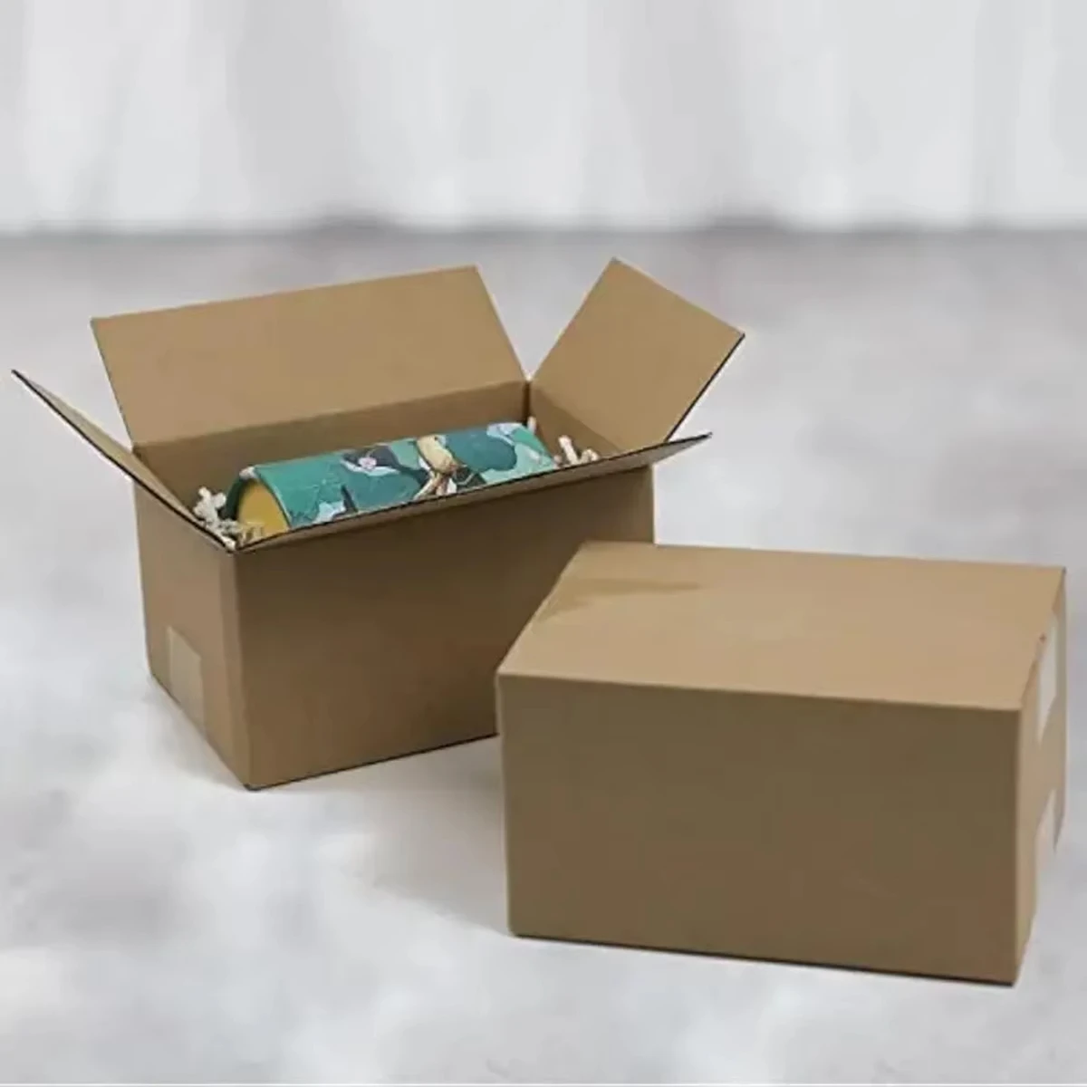 wholesale shipping boxes die cut plain cardboard boxes carton parcel courier box kraft postal for cargo delivery