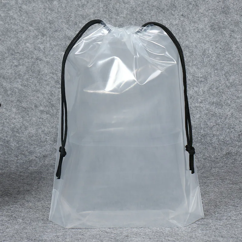 custom waterproof dust pvc clear plastic drawstring bag for packaging