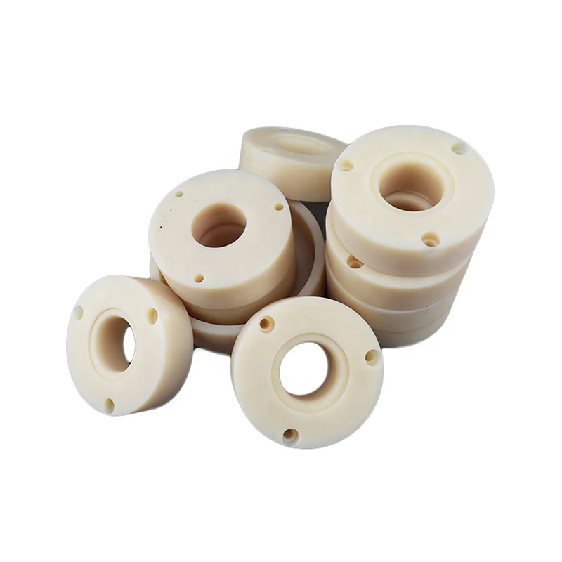 china oem cnc turned machined plastic aluminum titanium copper delrin pom parts cnc machining bushing