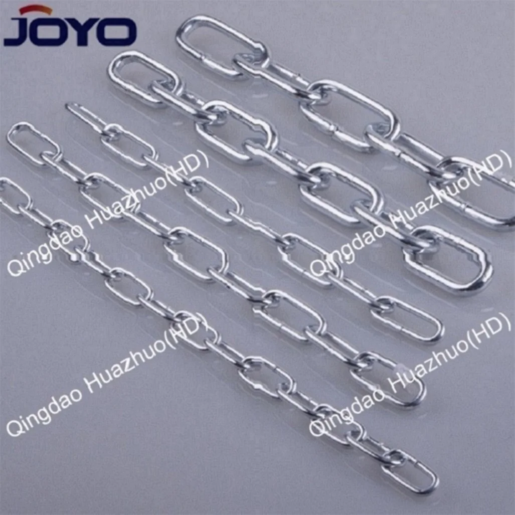 China manufacturer Din5685 welded galvanized steel long link chain. .
