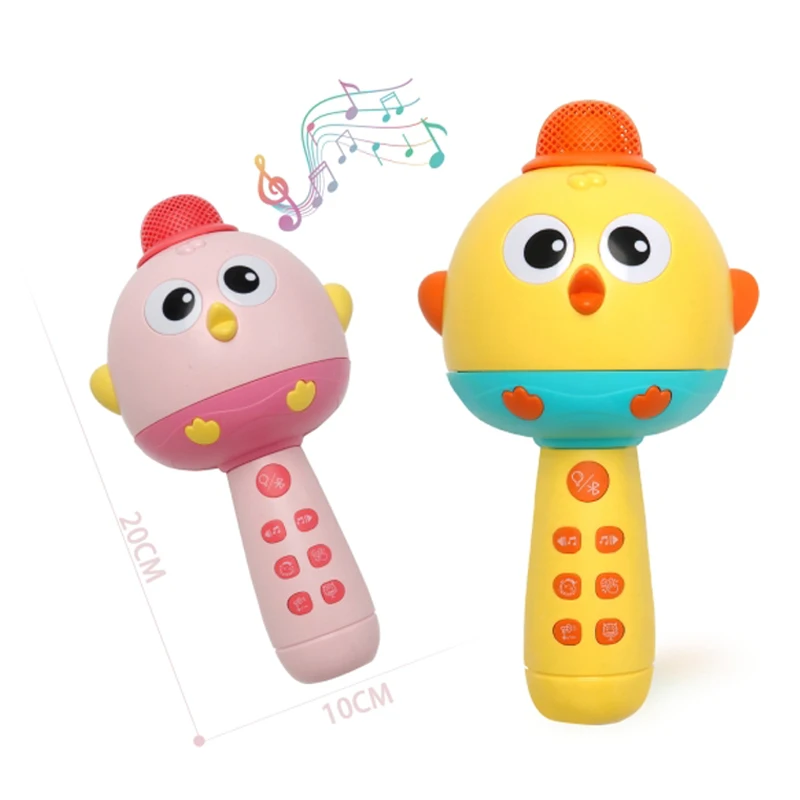 High quality cartoon shaped music microphone toy baby portable Bluetooth Karaoke singing machine microfone gift for kids