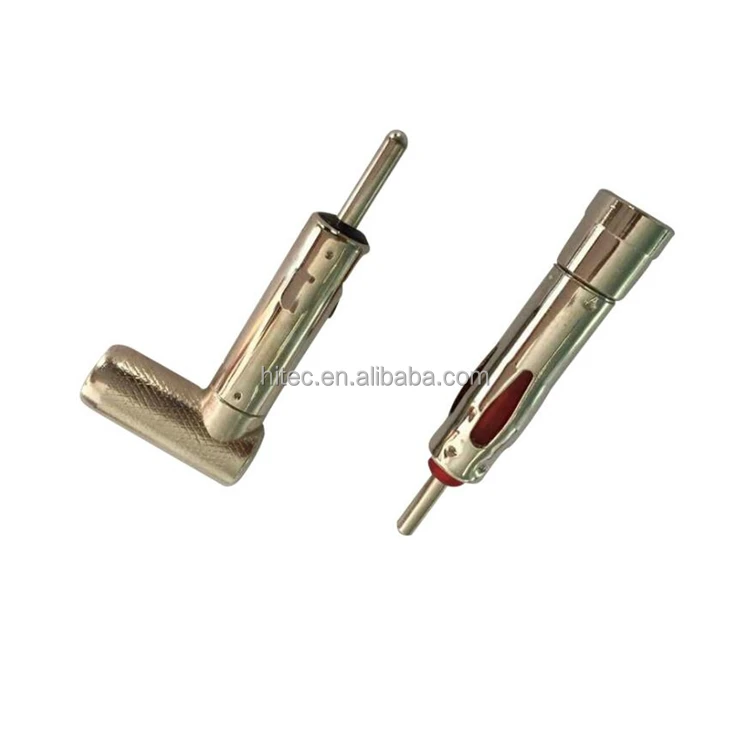 DIN Plug Crimp Connector Straight Adapter FM/AM Car Radio Antenna Connection for Cable RG58 RG174 FM/AM Digital Radio