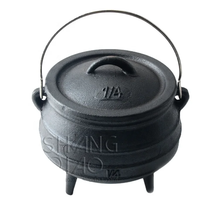 Африканский горшок OEM по низкой цене 1/4 # Мини чугунный Котёл с тремя ножками Ароматические конусы горелка