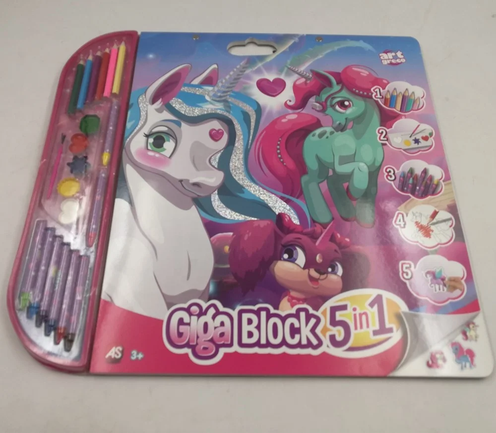 kids customized children  magazine photo hardcover   unicorn coloring drawing  painting   book