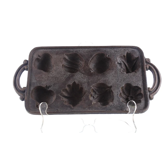 Cast iron 6-hole pumpkin cake DIY mold uncoated non-stick New oven baking preform mold