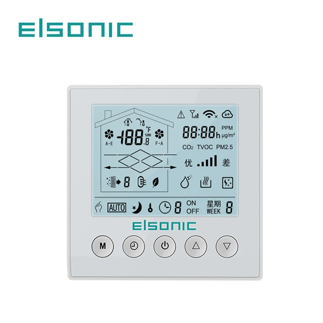fresh air controller controller modbus wifi digital LCD display thermostat for heat recovery ventilation system