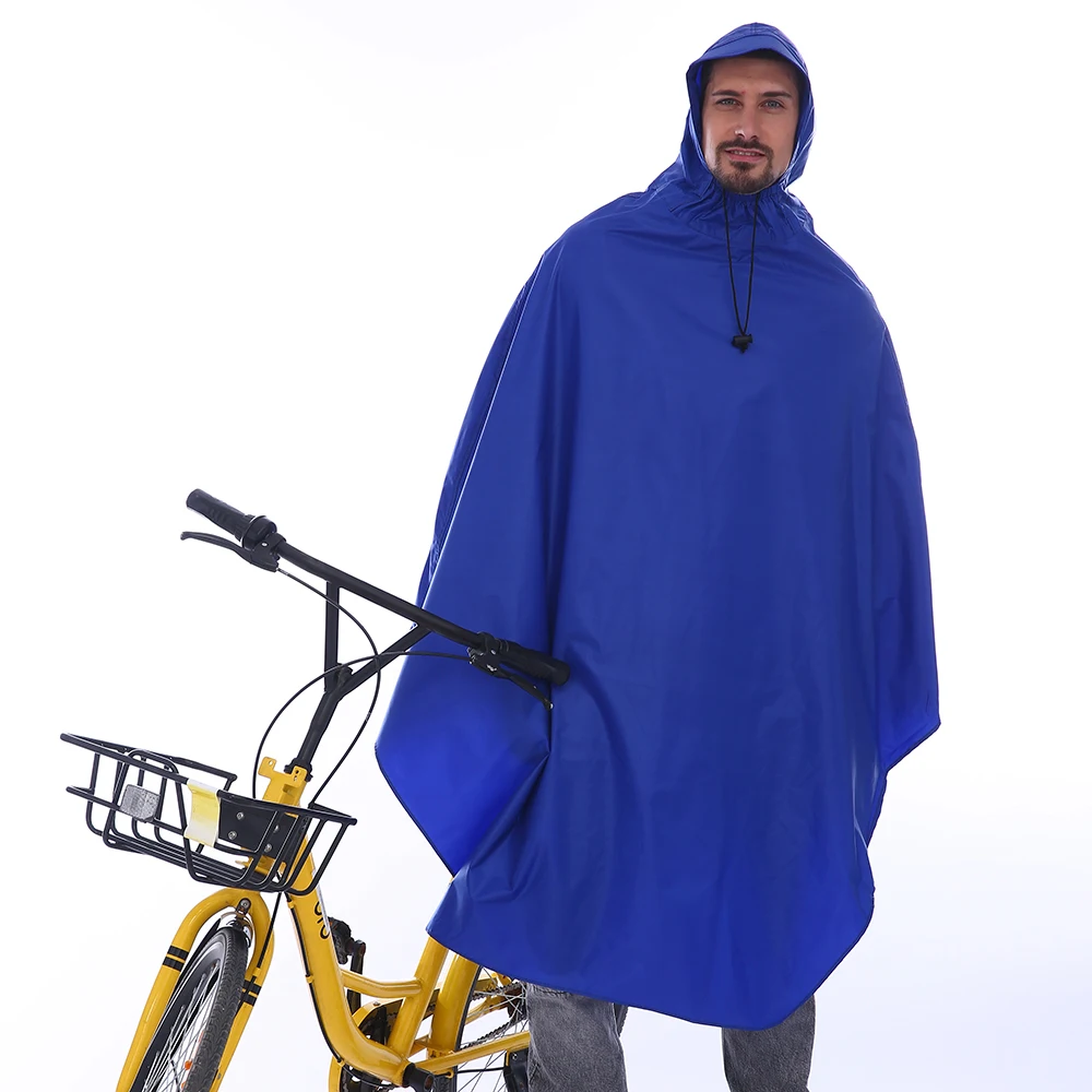 Adult Motorcycle Rain Coat Jacquard Fabric Raincoat Cloak Rain Cape Riding Rain Poncho