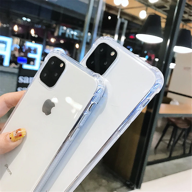 Противоударный прозрачный мягкий чехол для samsung galaxy s20 силиконовая задняя крышка сотового