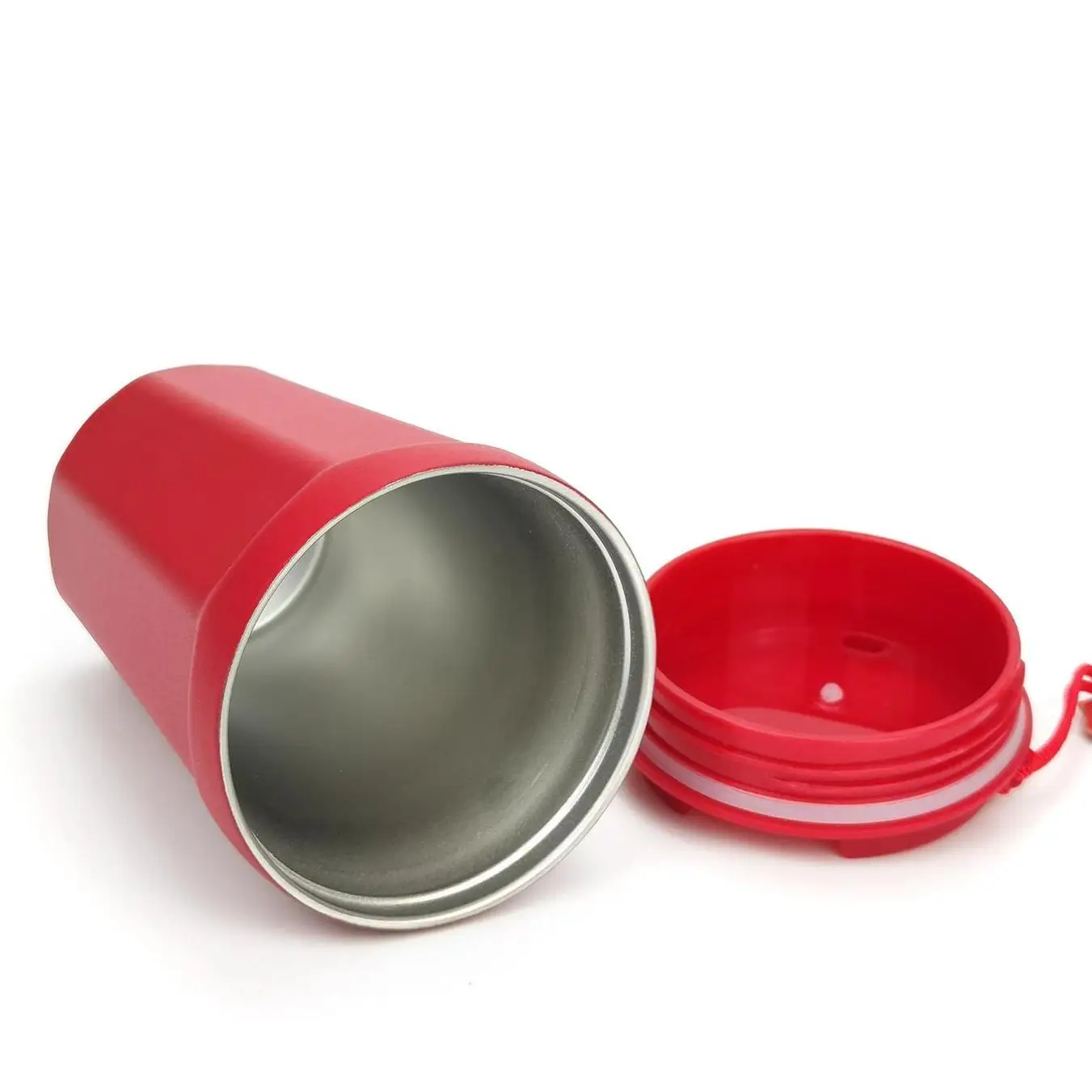 New Wholesale 390ml Portable Coffee Mugs sublimation blank Car Travel Insulated Cups With Leakproof Lid and Lanyard Vaso Termico