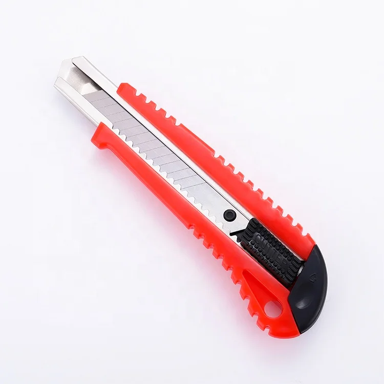 Wholesale 18mm Utility Knife Retractable Blade Box Cutter Knives Folding Knife with Snap Off Lock