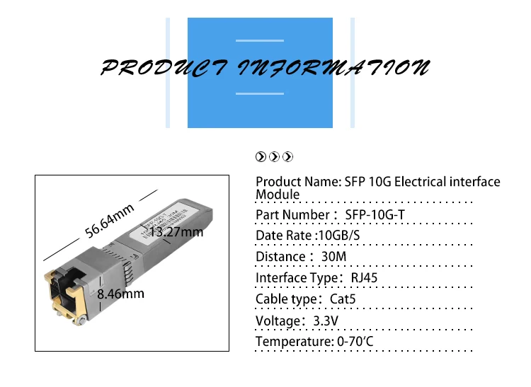 Wholesale 10Gb/s 30M SFP+ Transceiver RJ45 Optic Modules Compatible with CISCO Huawei modulos transceptoresFiber Optic Equipment