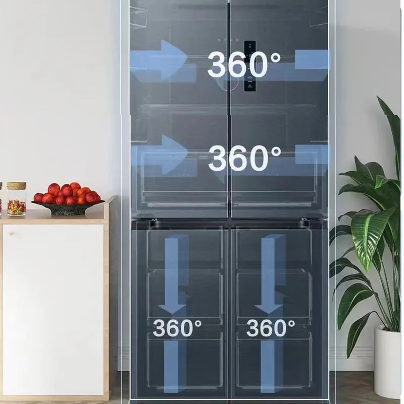 Intelligent cross four-door 465L inverter energy-saving large-capacity side-by-side household refrigerator
