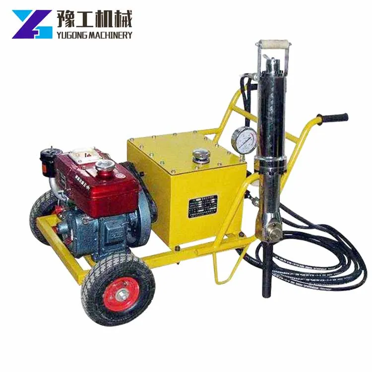 50mm drilling diameter manual diesel engine hydraulic rock splitter for road splitter