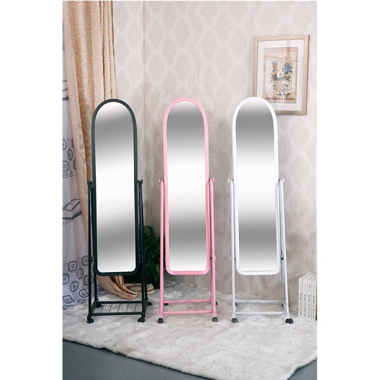 
Modern Home Bedroom Furniture Floor Standing Dressing Mirror With Wheels 