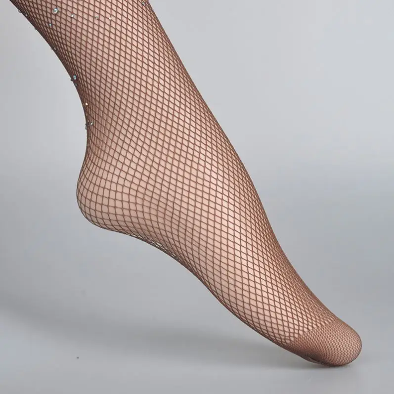 Color white diamond pantyhose hollow fishnet sexy girl stockings
