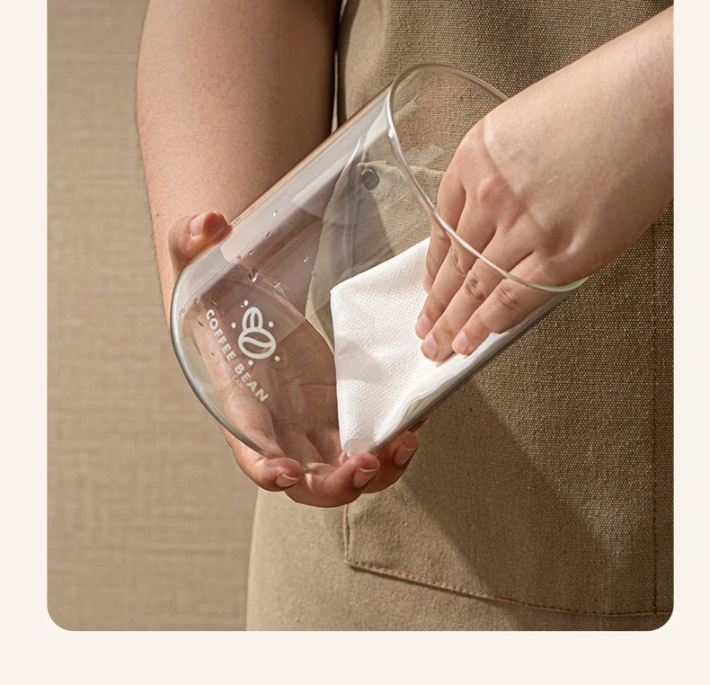 Home Use Multifunctional Coffee Survice Glass Coffee Bean Container with Waking Bean Function 1100ml