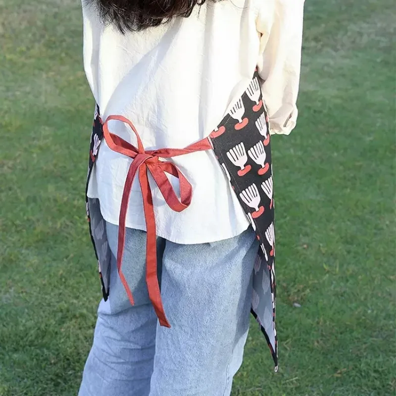 Wholesale Custom Logo printing Design Cotton canvas Apron Kitchen Cooking Aprons