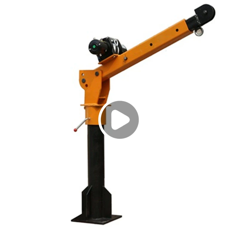 Hydraulic engine truck crane foldable engine hanger