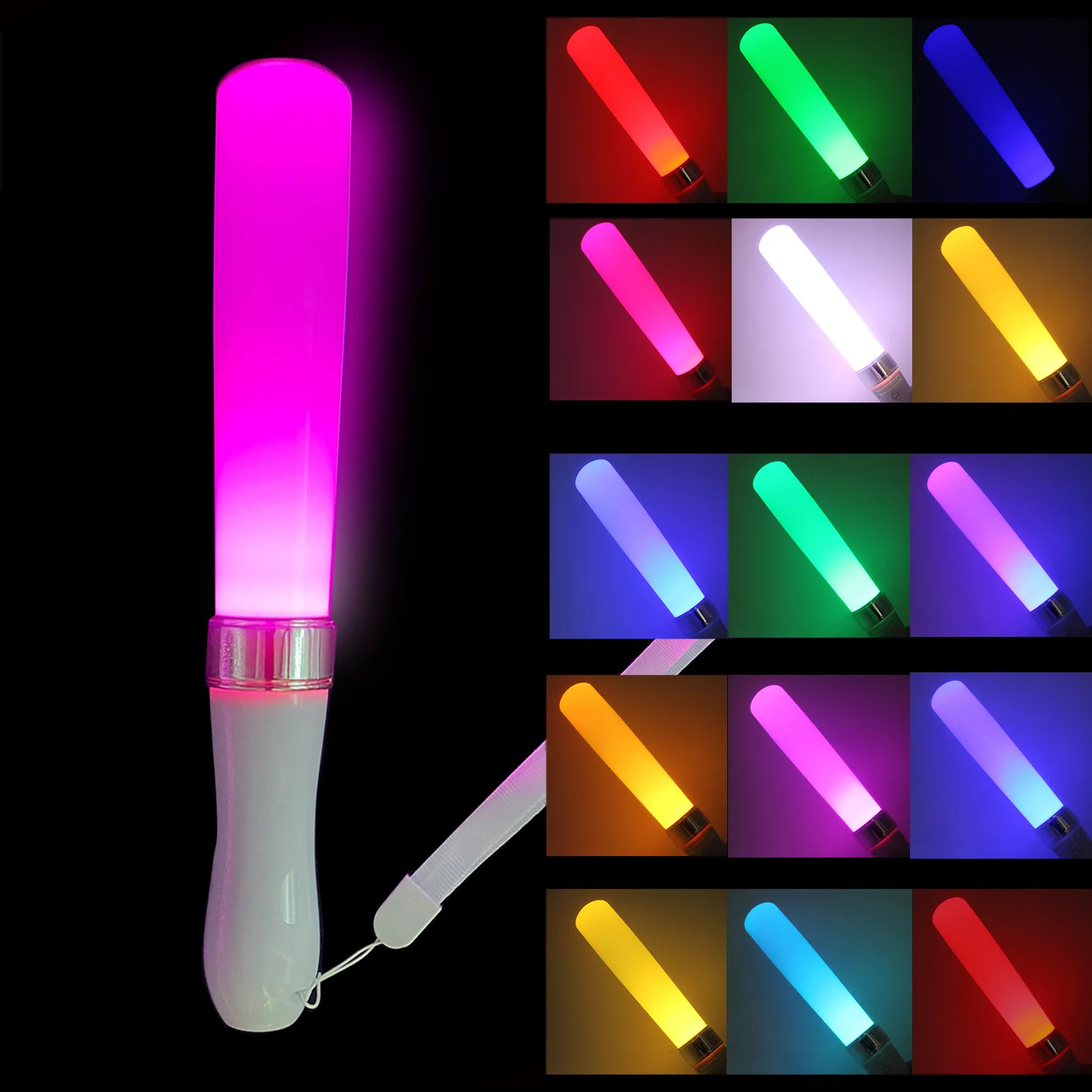 15 Color Changes Light Up Stick Glowing Wand Baton LED Stick For Concert