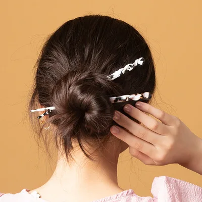 Fashion Chinese Style Hair Sticks Vintage Acetate Chopstick Women Hairpins Hair Clips Pins Wedding Hair Jewelry Accessories