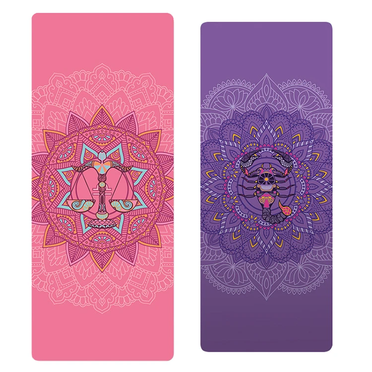  Non-slip Fitness Mat Gym Home Travel Pad 6mm Beginner New PVC Beautifully Constellation Printed