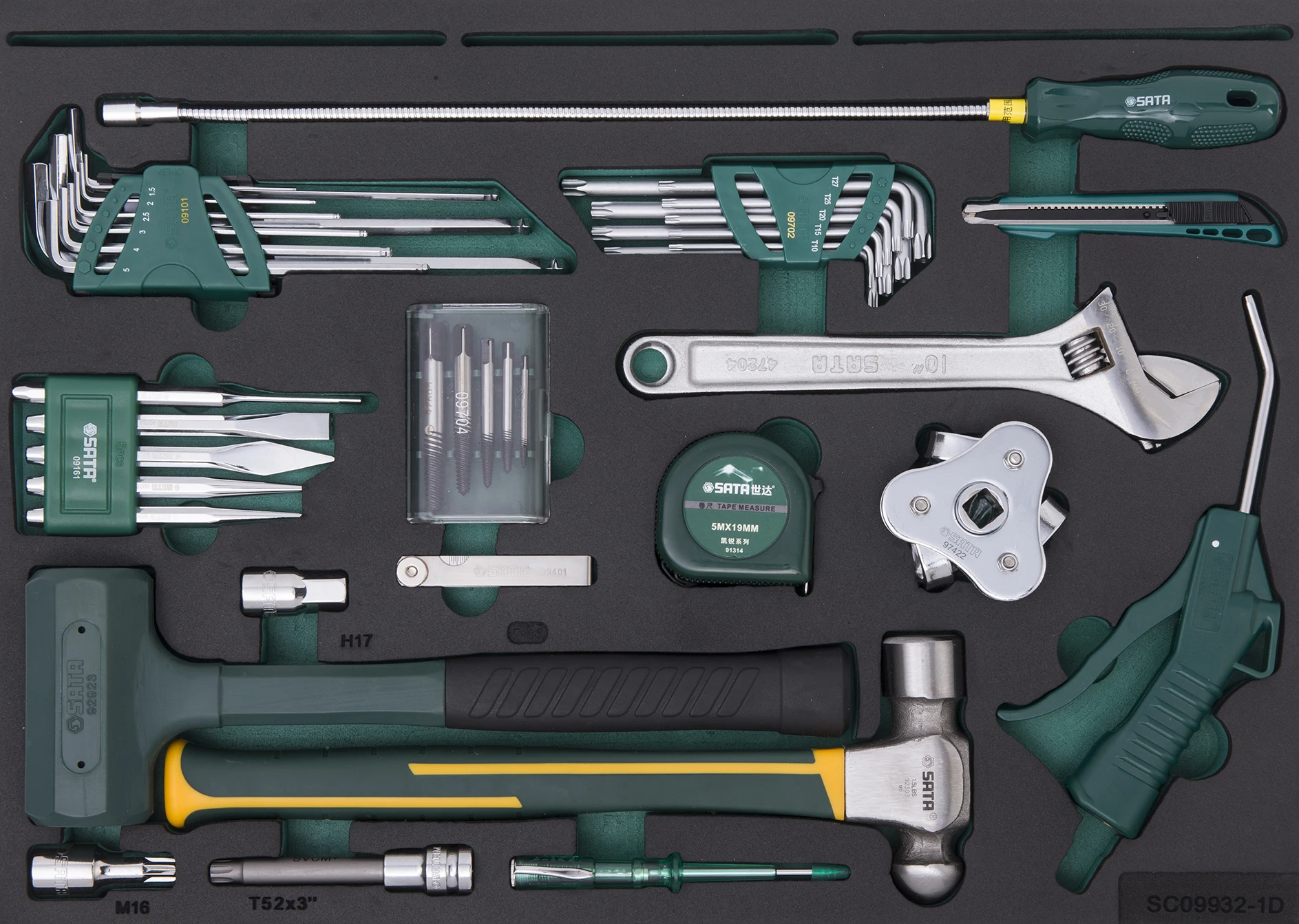 SATA  09932   242Pc Automotive Tool Set