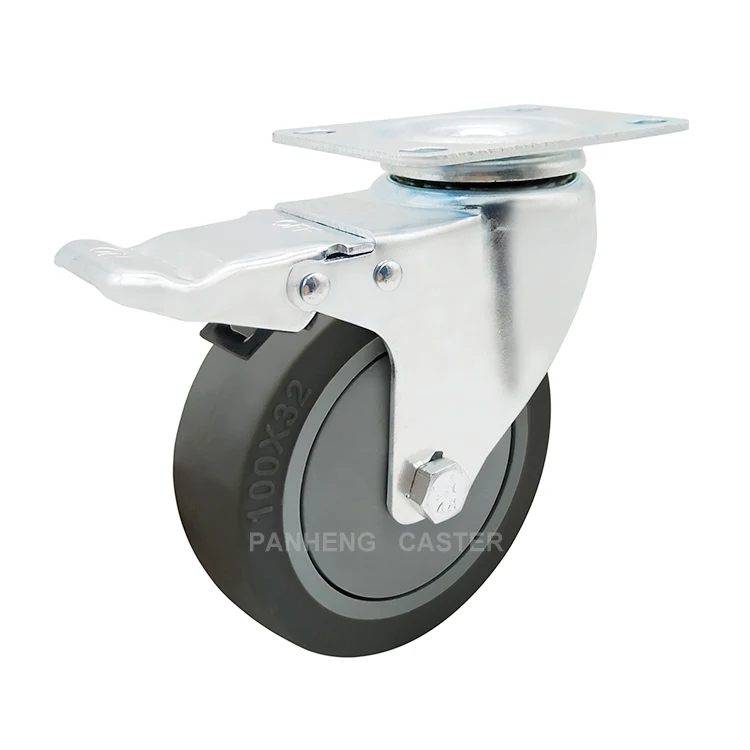 
Wholesale Cheap Price 3/4/5 Inch Trolley Stem TPR Caster Wheel For Dolly 